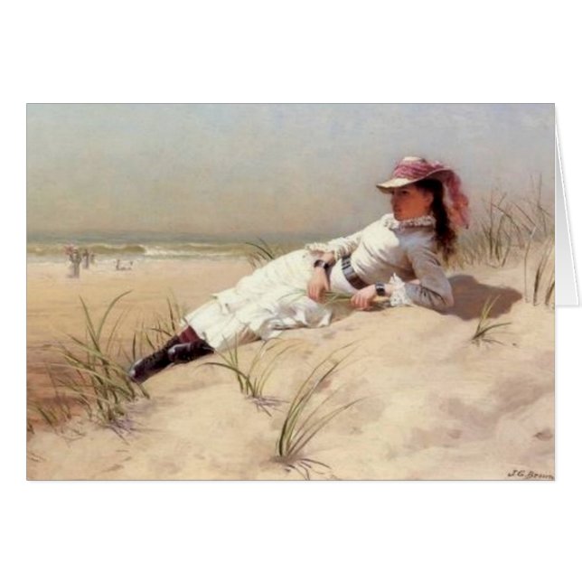 Cartão Luz do sol na costa (Frente Horizontal)