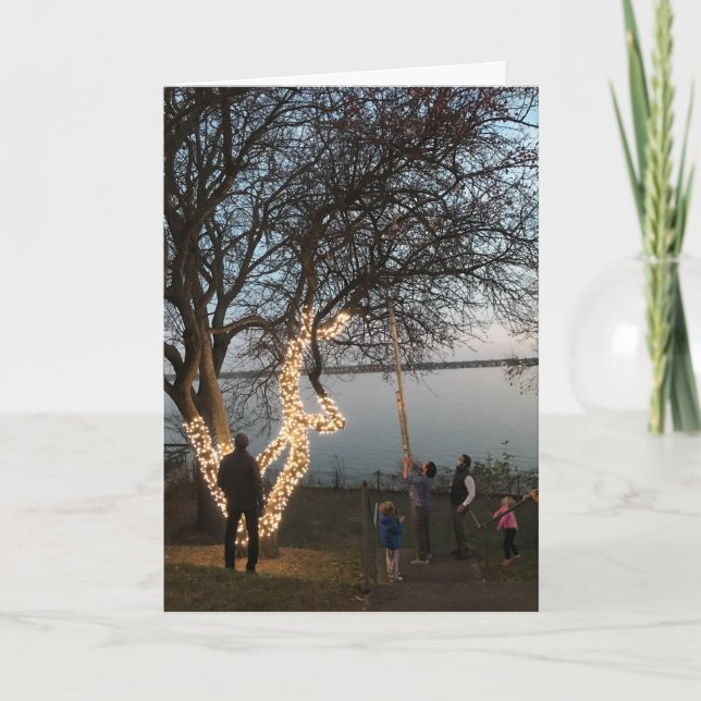 Cartão Luz Solstício na Foto de Vizinhança (Frente)