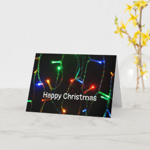 Cartão luzes coloridas "Feliz Natal"