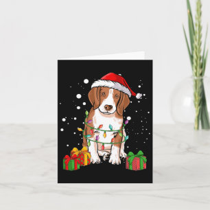 Cartão Luzes de árvore de Natal do cão Beagle Cachorro do