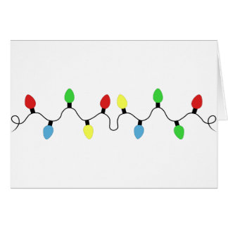 Cartão Luzes de Natal brilhantes