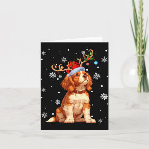 Cartão Luzes de Natal Cavalier King Charles Spaniel Xma