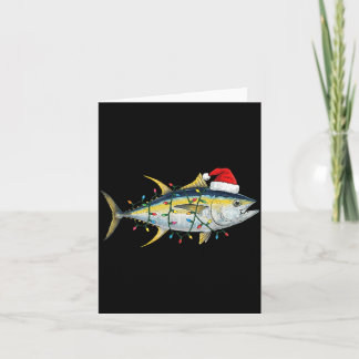 Cartão Luzes de Natal de Atum Festivo Natal Divertido