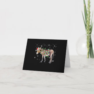 Cartão Luzes de Natal de Burro Coloridas  | Presente de B