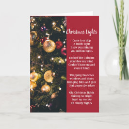 Cartão Luzes de Natal - Poema
