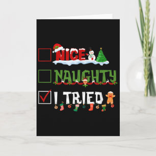 Cartão Luzes de Pijama de Natal Engraçadas Legal Travesso