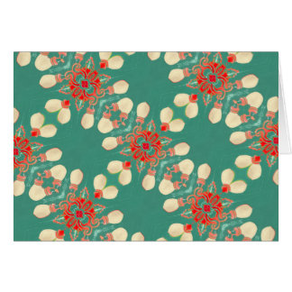 Cartão Luzes de rua Dourados corais de turquesa Glam