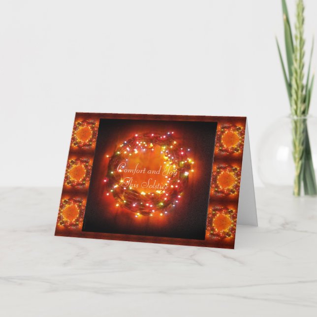 Cartão Luzes de solstício de inverno Fairo (Frente)