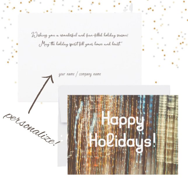 Cartão Luzes laterais Feriados felizes (Criador carregado)