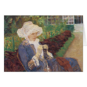 Cartão Lydia Crocheting no Jardim de Marly, Mary Cassatt