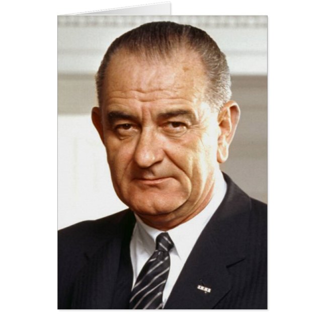 Cartão Lyndon B. Johnson 36º Presidente (Frente)