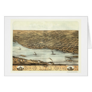 Cartão Lyons, mapa panorâmico de IA - 1868