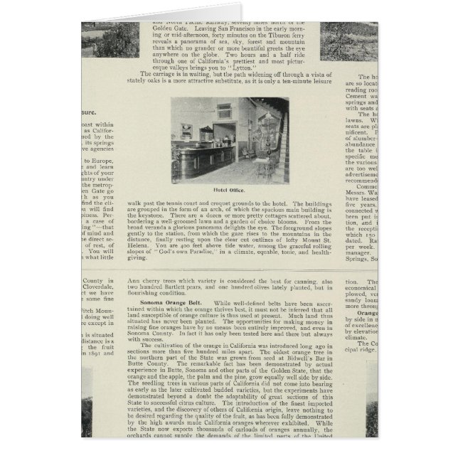 Cartão Lytton Primaveras, Califórnia (Frente)