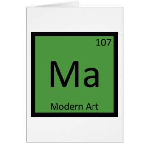 Cartão Ma - Arte Moderna Química Símbolo da Tabela Periód