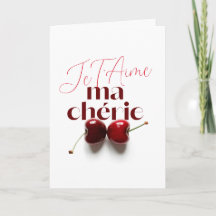 Ma Cherie Romance Francês Cereja Vermelha Corações