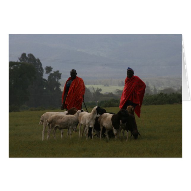 Cartão Maasai (Frente Horizontal)