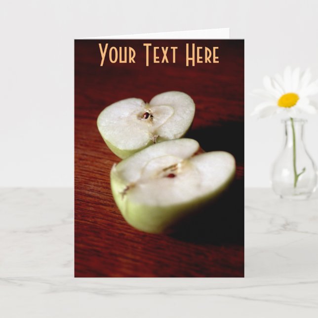 Cartão Maçã personalizável (Planta pequena)