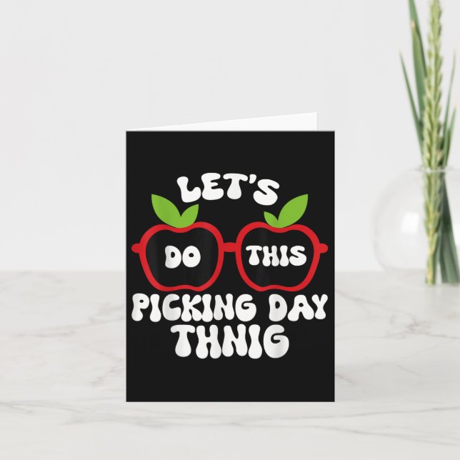 Cartão Maçã Picking Squad 2025 Fall Orchard Harvest (Frente)