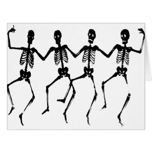 Cartão Macabramente de Danse - esqueletos
