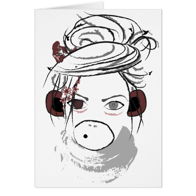 Cartão macaco. (Frente)