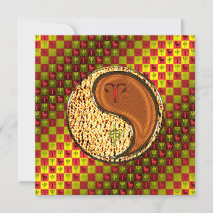 Cartão Macaco Aries e Madeira