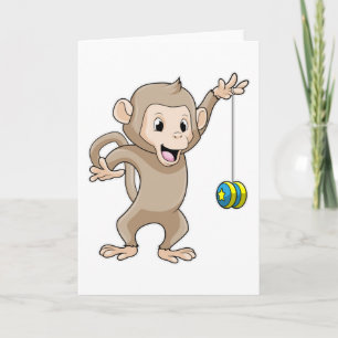 Cartão Macaco com Io-iô