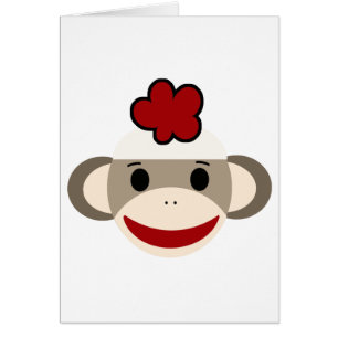 Cartão macaco da peúga