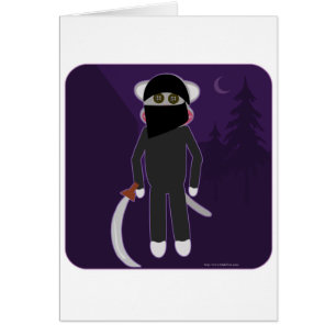 Cartão Macaco da peúga de Ninja