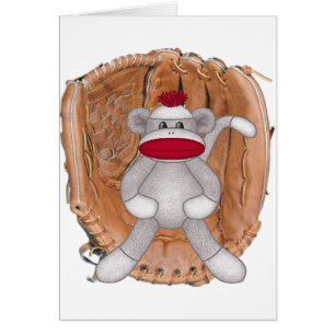 Cartão Macaco da peúga do softball