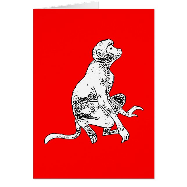 Cartão Macaco da selva (Frente)