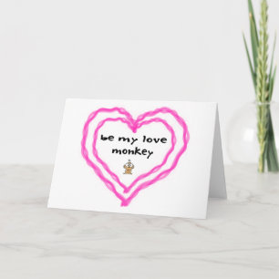Cartão Macaco de Amor
