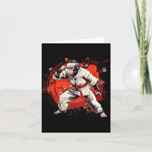 Cartão Macaco de Judô Jiu-Jitsu Kung Fu Taekwondo MMA Mac