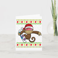 Macaco de Natal Feio Snowboard Snowboard Snowb