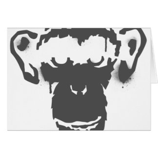 Cartão Macaco dos grafites