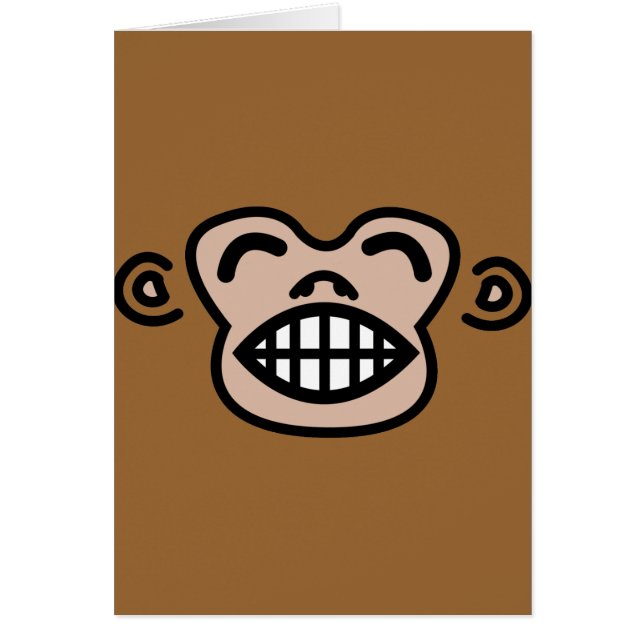 Cartão macaco engraçado (Frente)