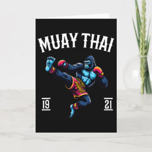 Cartão Macaco Muay Thai - Kickboxing e Boxe Tailandês do 