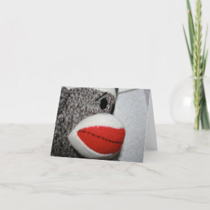 Cartão Macaco Notecard da peúga