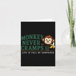 Cartão Macaco Nunca Tem Cãibras 52 Humor de Banana Potium
