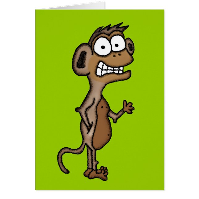 Cartão Macaco ondulado (Frente)