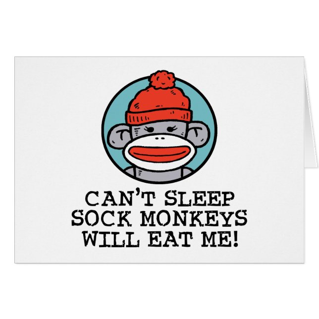 Cartão Macaco Sock (Frente Horizontal)