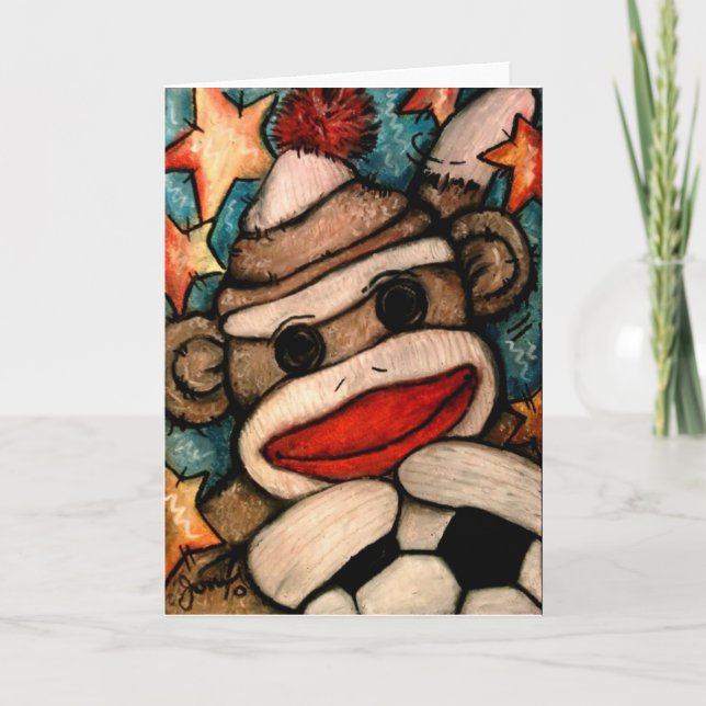 Cartão Macaco SOCK-er (Frente)