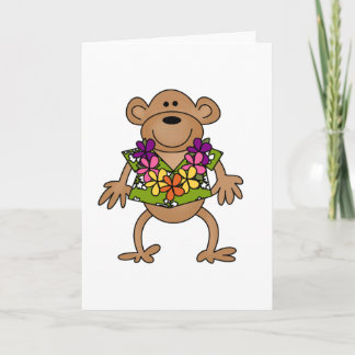 Cartão Macaco tropical de Luau