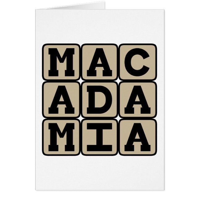 Cartão Macadamia, Nute Havaiana (Frente)