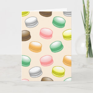 Cartão Macarões doces e coloridos
