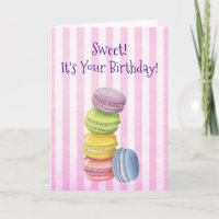 Macarons Torta Francesa em Aquarela Aniversário