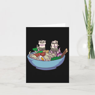 Cartão Macarrão Ramen Anime Kawaii Japonês Otaku Presente