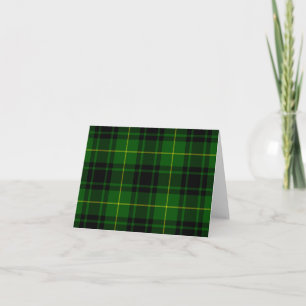 Cartão MacArthur tartan green plaid