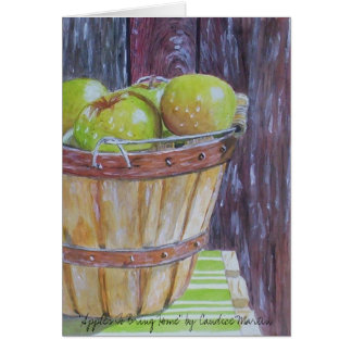 Cartão "Maçãs a trazer em casa"