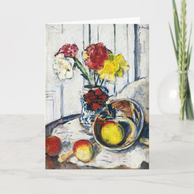 Cartão Maçãs e Flores | George Leslie Hunter (Frente)