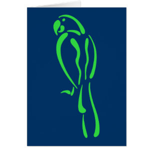 Cartão Macaw estilizado